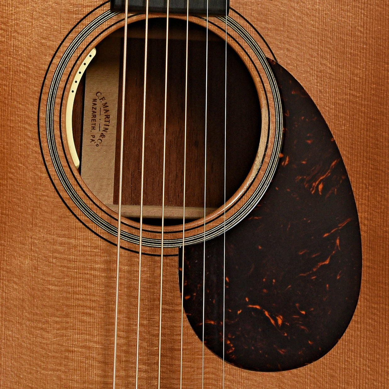 Soundhole of Martin Custom 000-18 Acoustic Guitar 