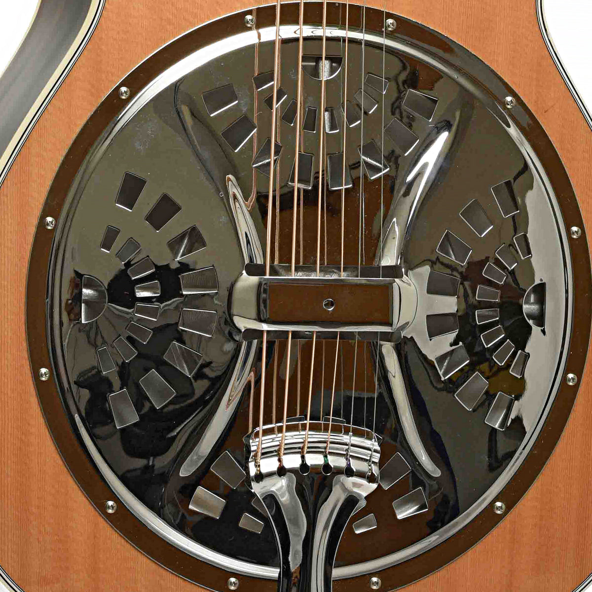Cover Plate & Bridge of Ralph Luttrell T-100B Roundneck Baritone Resonator Guitar