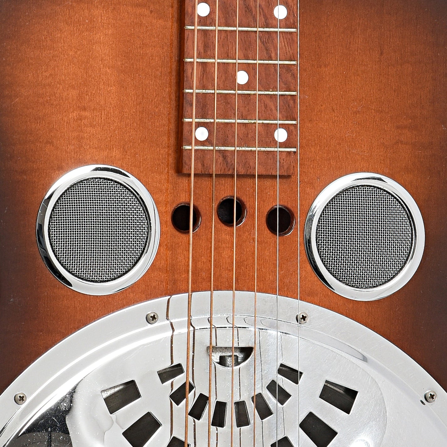 Sound hole of Dobro 60DS Squareneck Resonator Guitar (1987)