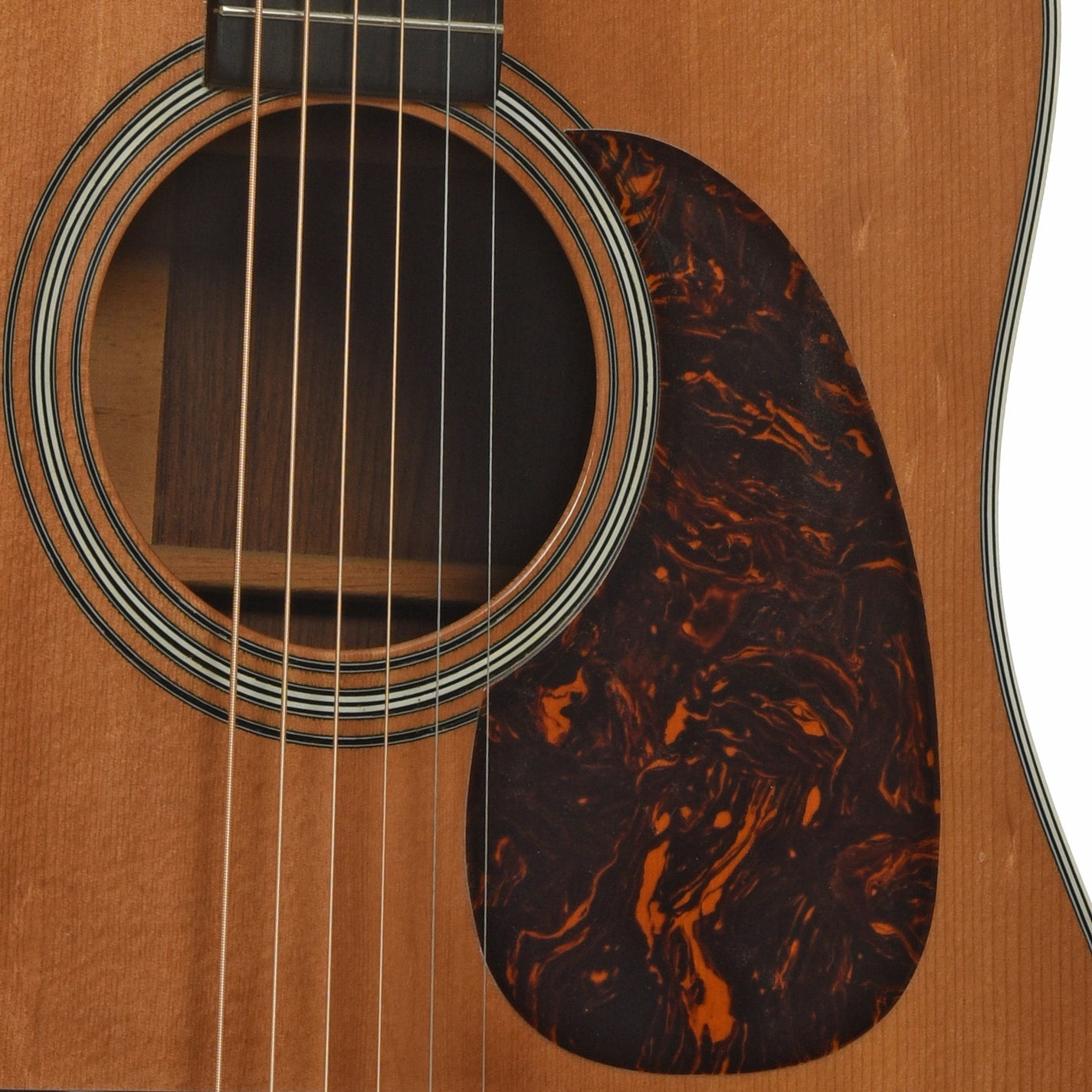 Soundhole of Martin D-28 Acoustic Guitar