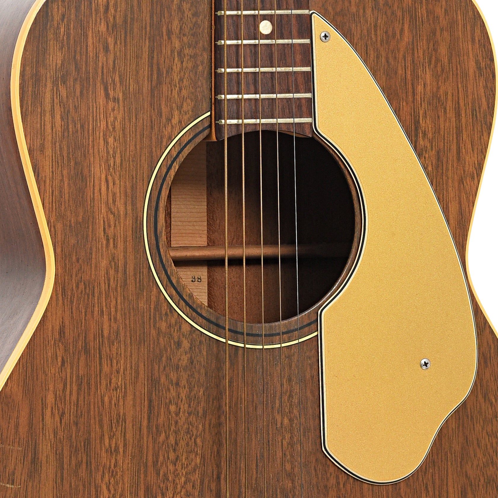 Sound hole of Fender Newporter Acoustic Guitar 