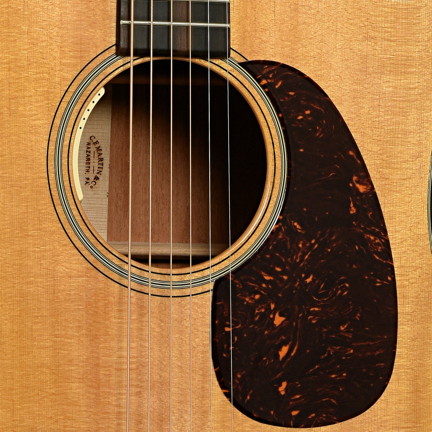 Soundhole of Martin D-18 Acoustic Guitar  