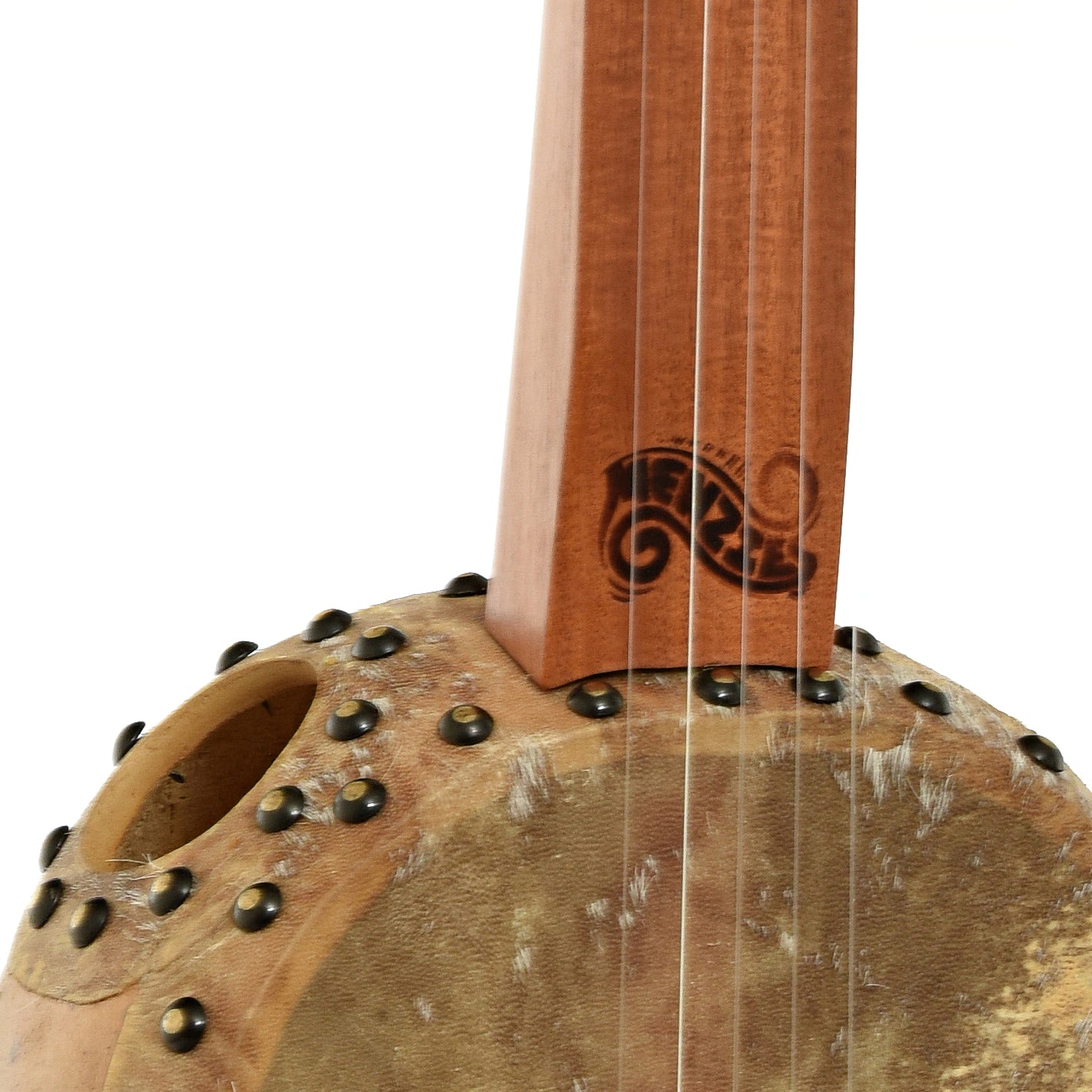 Front Neck joint of Menzie   Fretless Gourd Banjo 