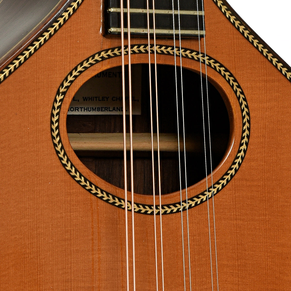 Soundhole of Stefan Sobell Mandolin 