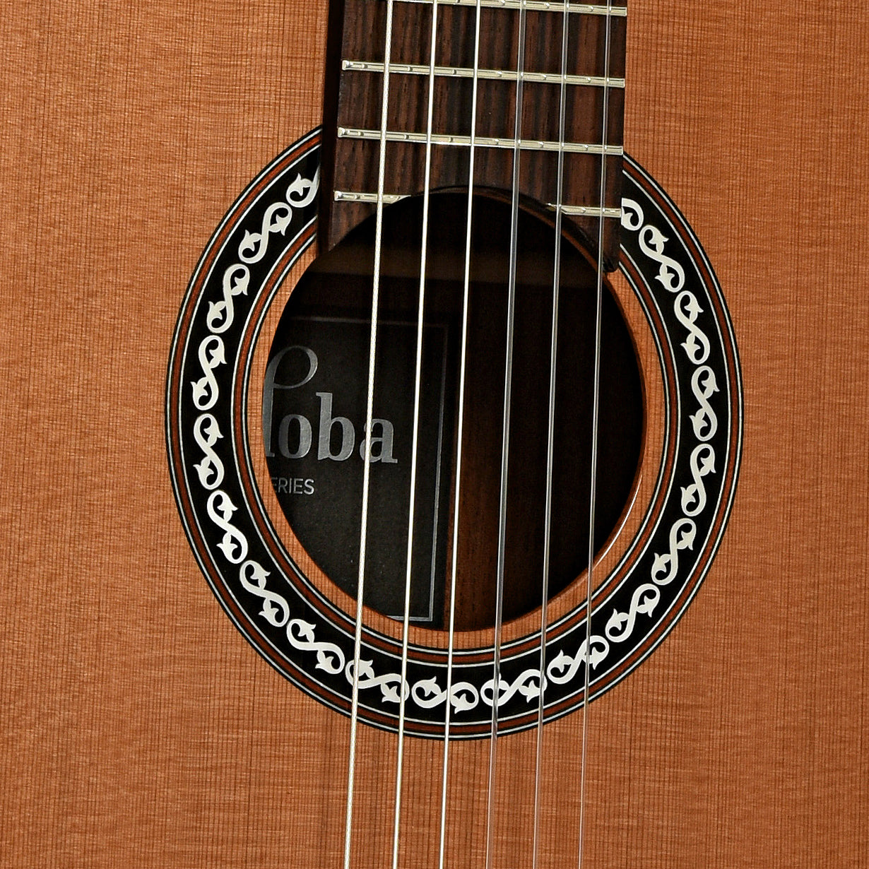 Soundhole of Cordoba C9 Parlor 7/8 Size Classical Guitar 