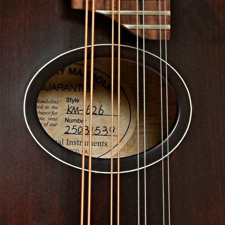 Sounndhole of Kentucky KM-626 Oval Hole F-Model Mandolin