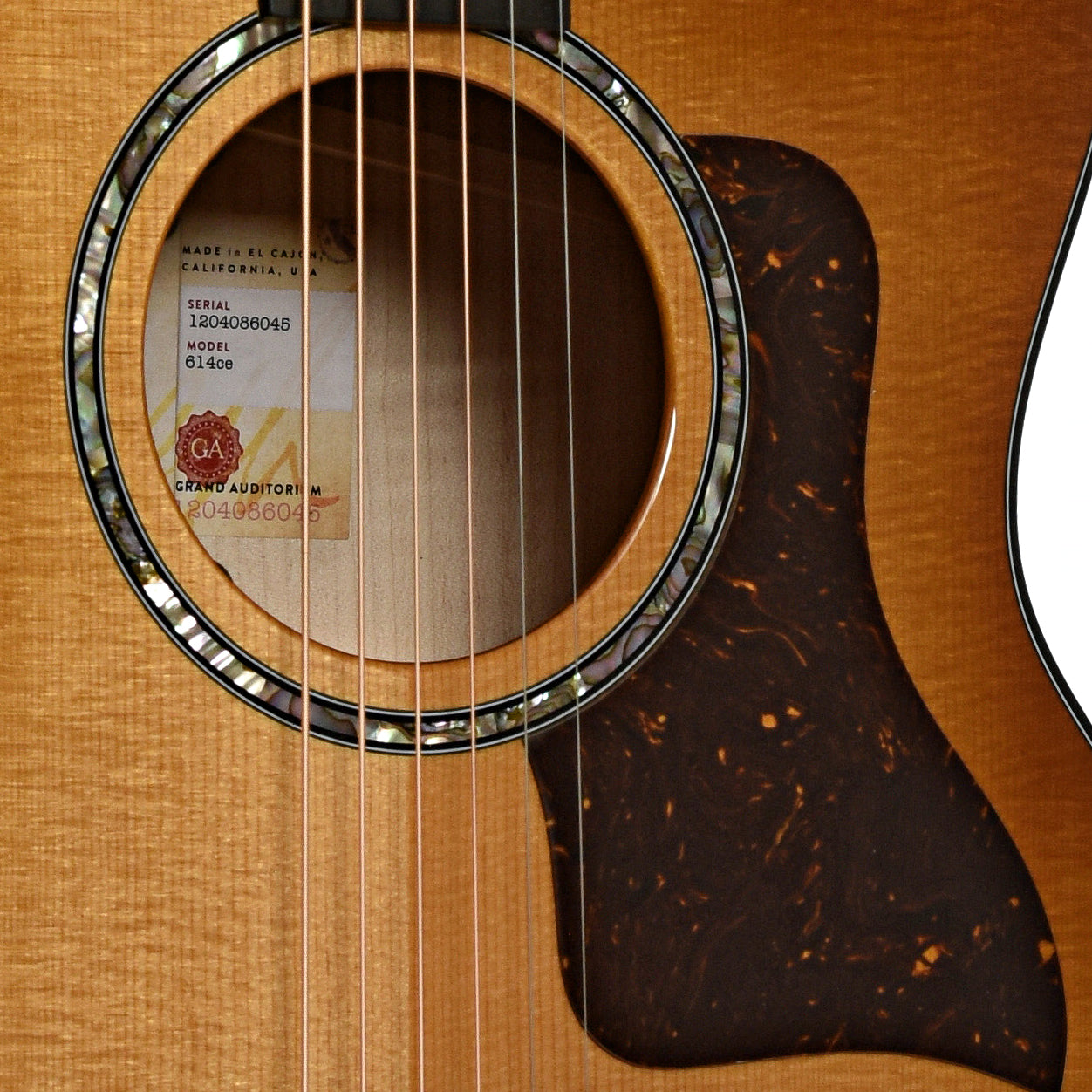 Soundhole of Taylor Next Generation 614ce Acoustic-Electric Guitar