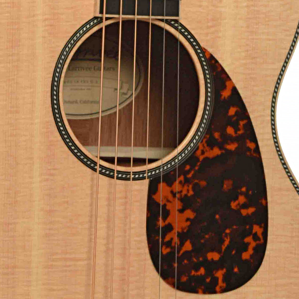Soundhole of Larrivee 0-44 Acoustic Guitar & Case