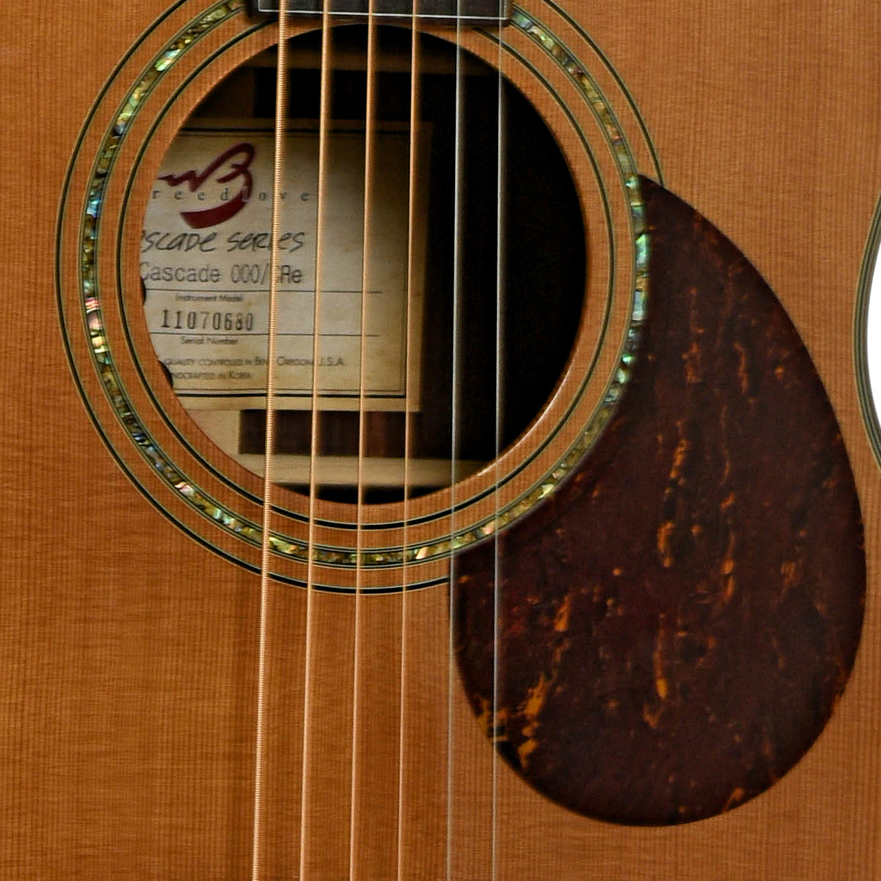 Soundhole of Breedlove Cascade 000/CRE Acoustic-Electric Guitar