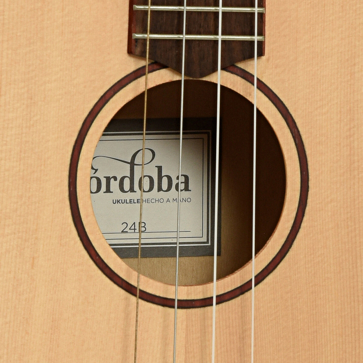 Soundhole of Cordoba 24B Baritone Ukulele