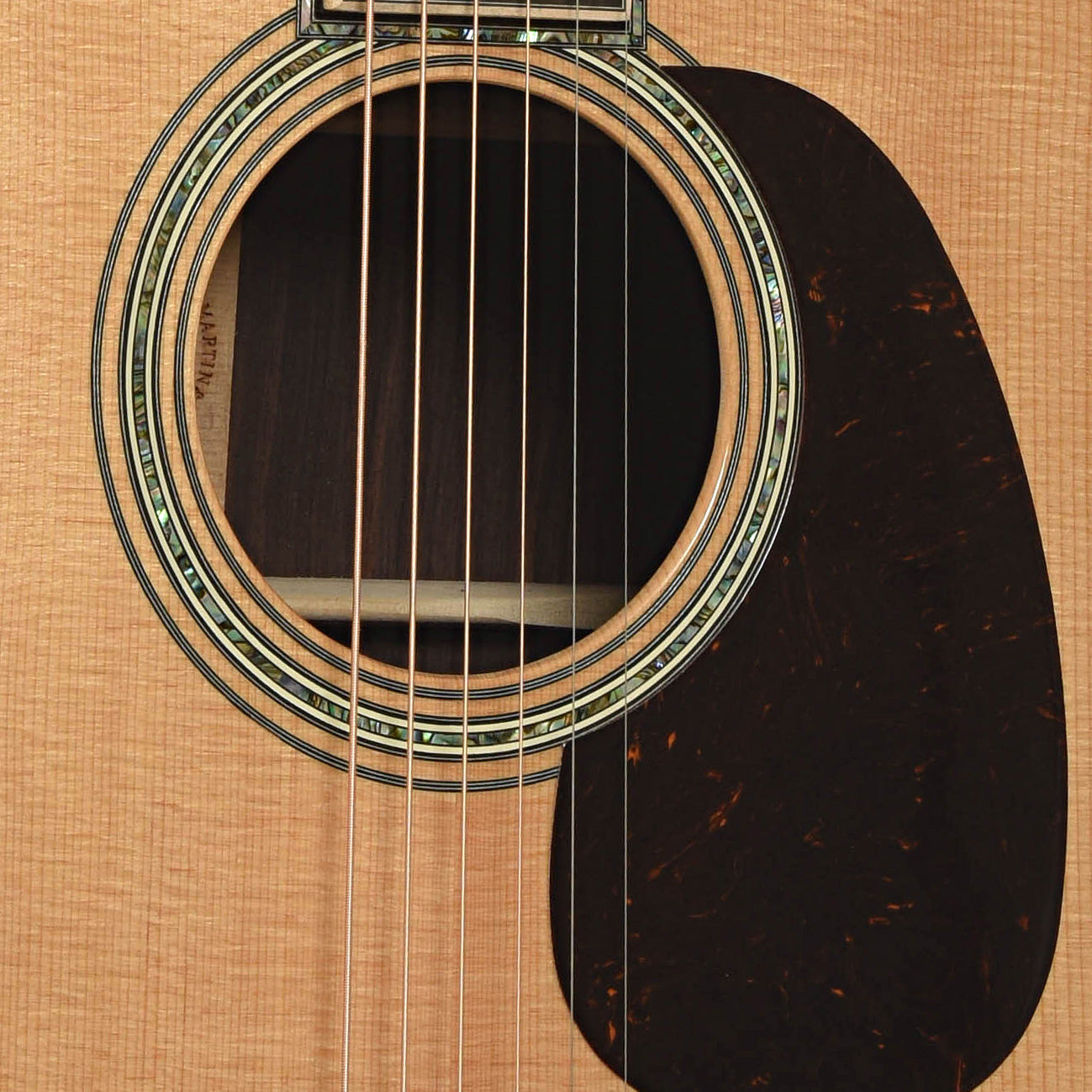 Soundhole of Martin D-42 Modern Deluxe Acoustic Guitar 