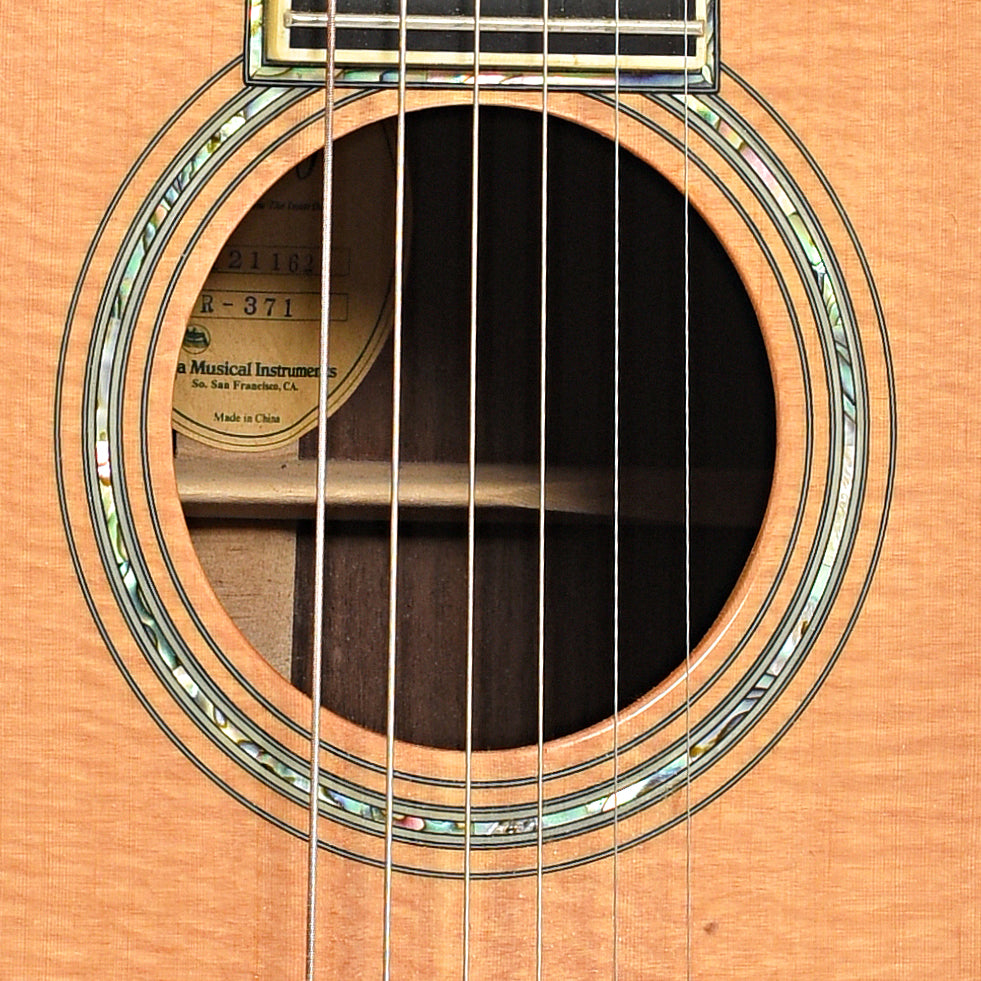 Sound hole of Blueridge BR-371 Parlor Acoustic Guitar (2014)