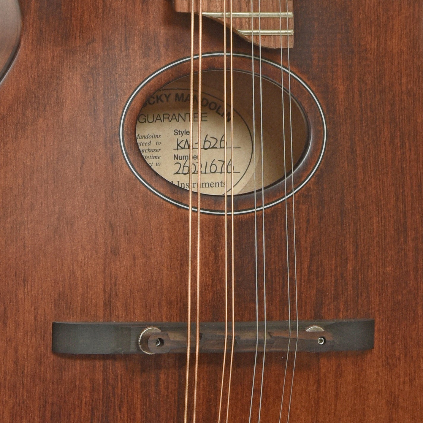 Soundhole of Kentucky KM-626 F-Style Oval Hole Mandolin