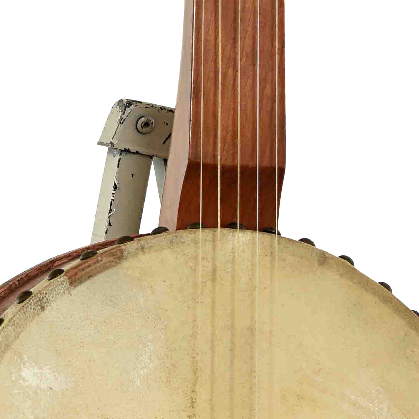 Front neck joint of Menzies Mike Seeger Grain Measure Tack Head Banjo 