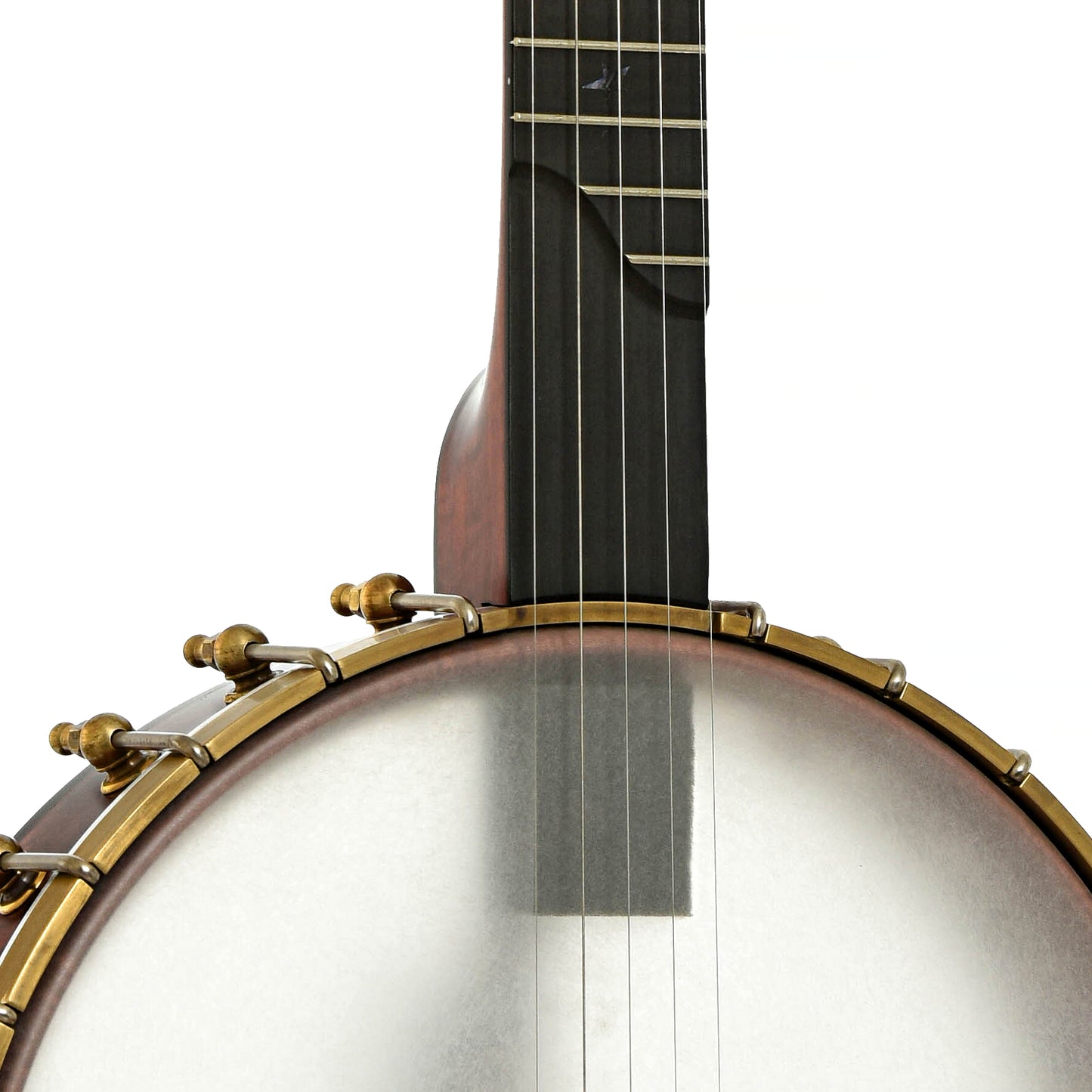 Front neck joint of Ome Jubilee 12" Openback Banjo, Maple Neck