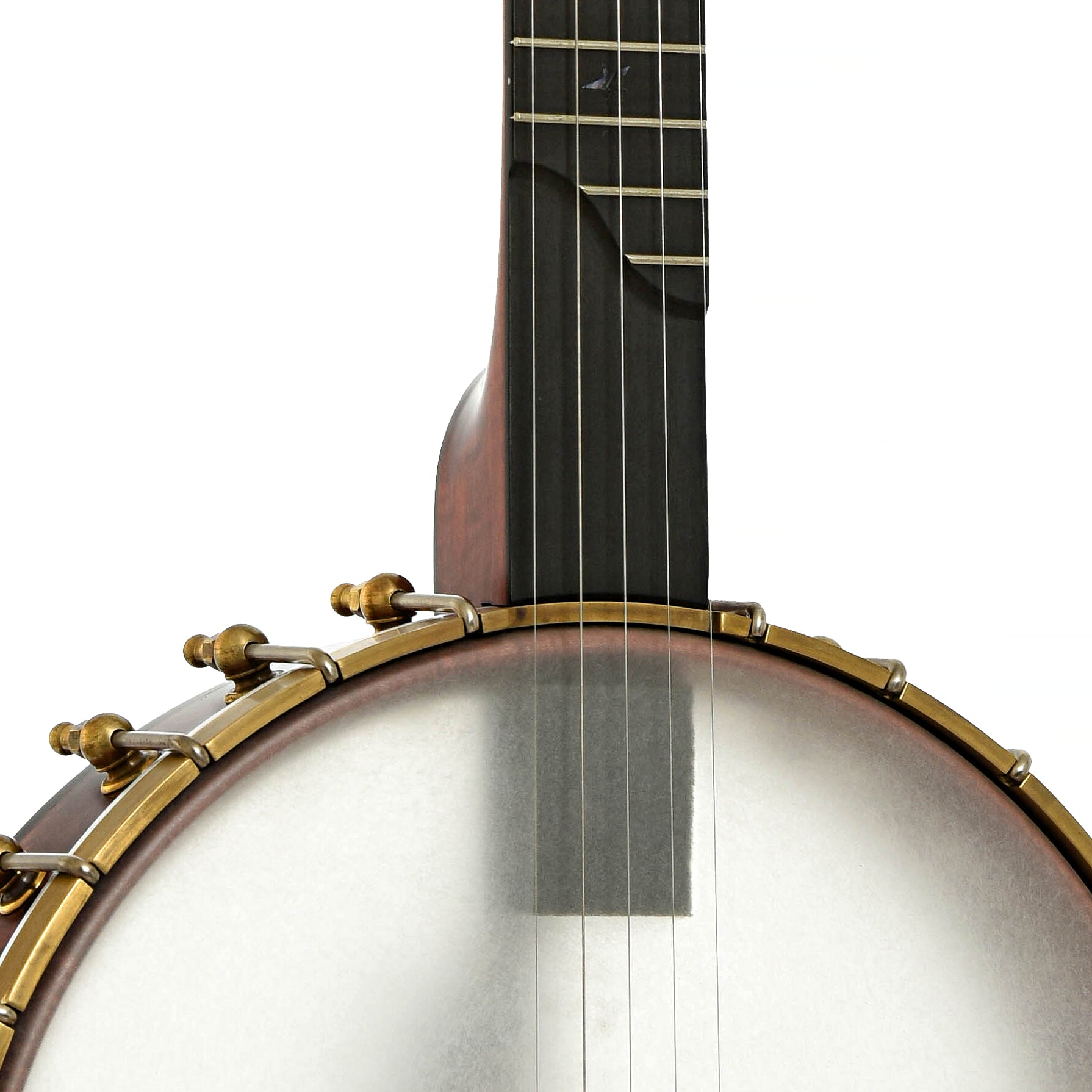Front neck joint of Ome Jubilee 12" Openback Banjo, Maple Neck