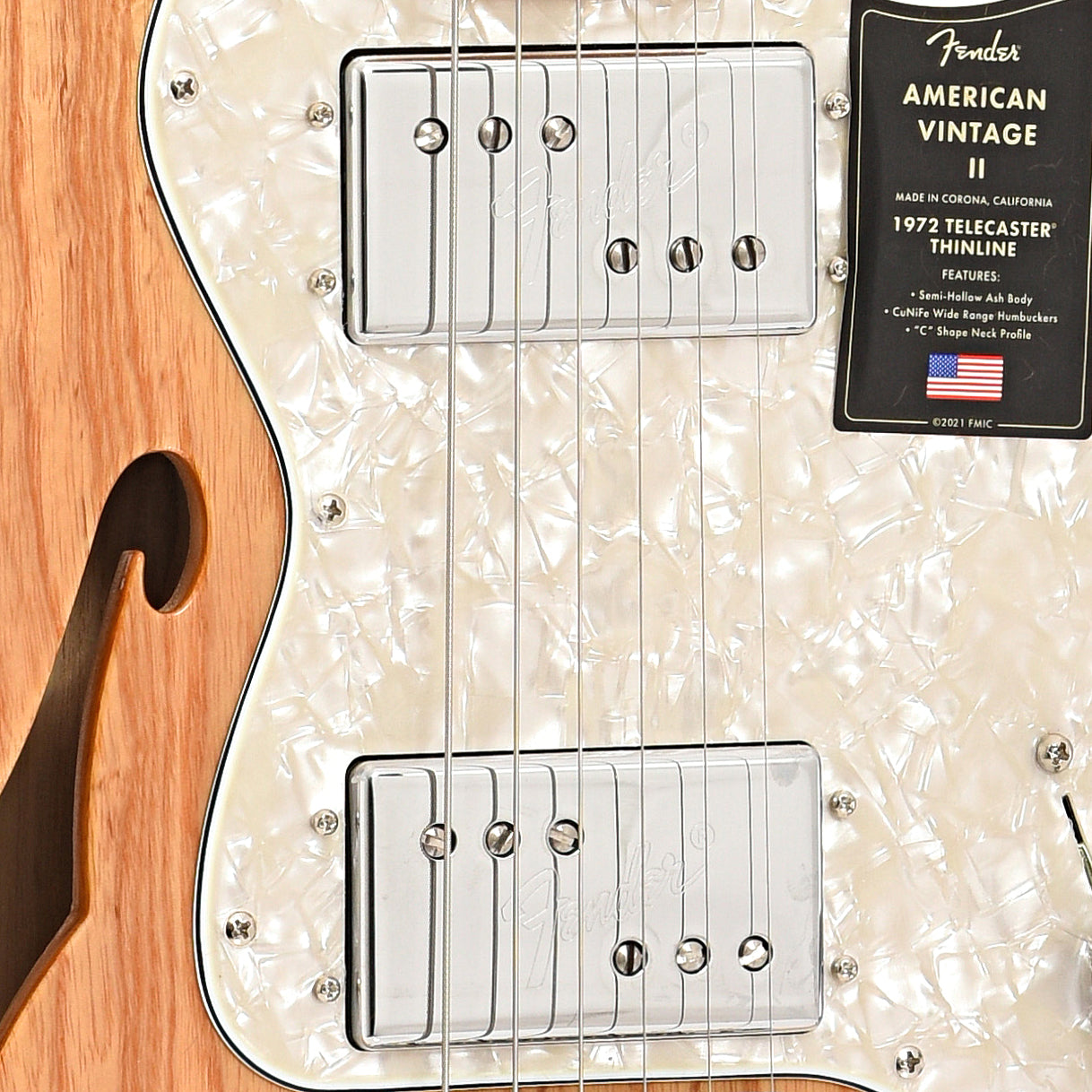 Pickups of Fender American Vintage II 1972 Telecaster Thinline, Aged Natural