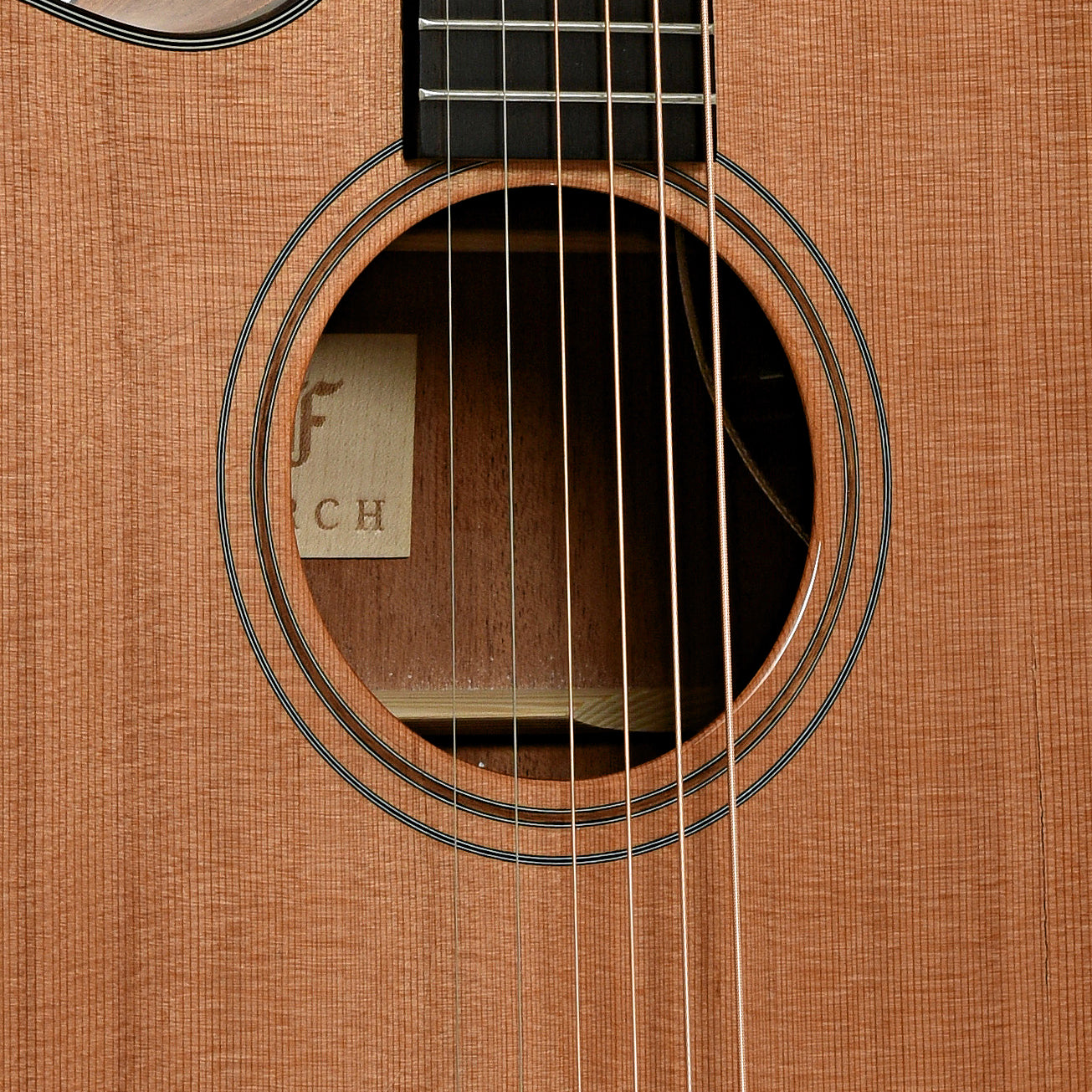 Soundhole of Furch Blue Plus Master's Choice GC-CM SPE LH Acoustic-Electric Guitar 