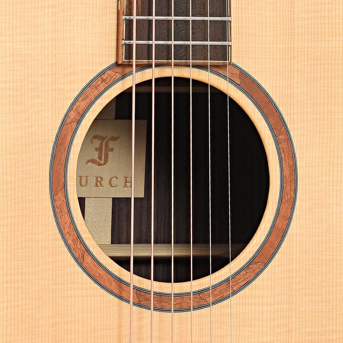 Sound hole of Furch Red Pure D-SR Acoustic Guitar