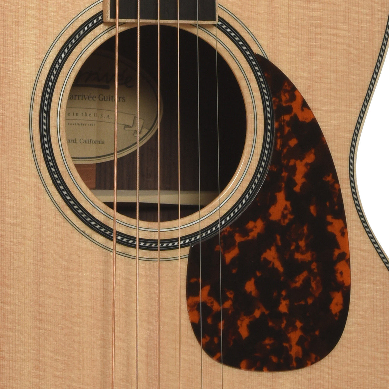 Soundhole of Larrivee 00-44RE Legacy Series Acoustic-Electric Guitar