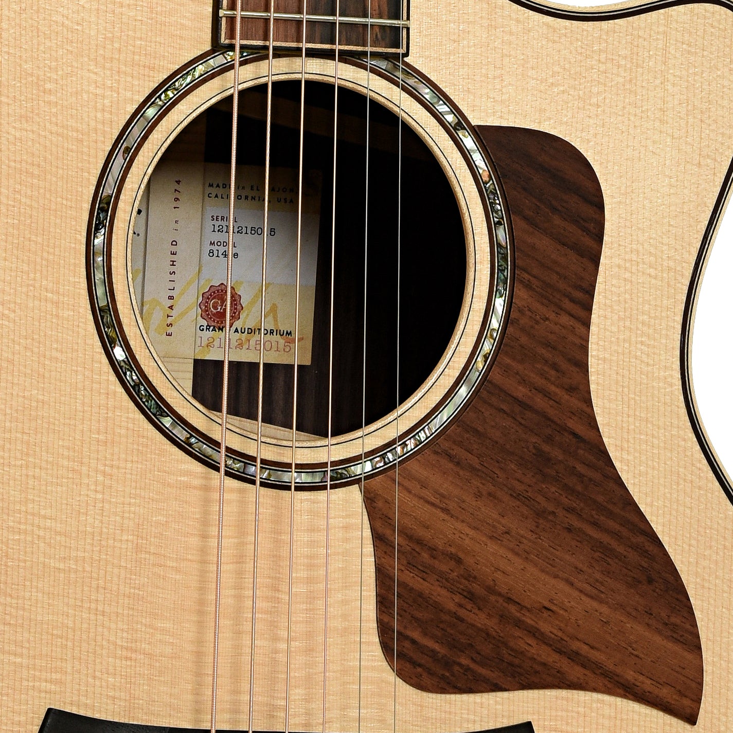 Soundhole of Taylor Next Generation 814ce Acoustic Guitar