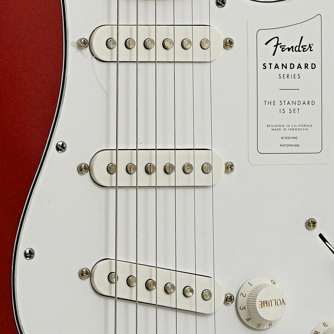 Pickups of Fender Standard Stratocaster Electric Guitar, Candy Cola