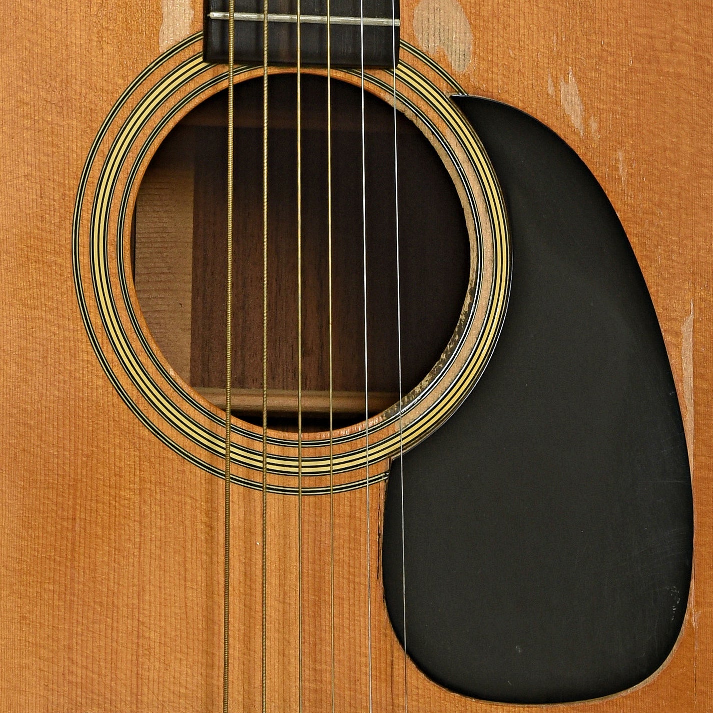 Soundhole of Martin D-28 Acoustic Guitar 