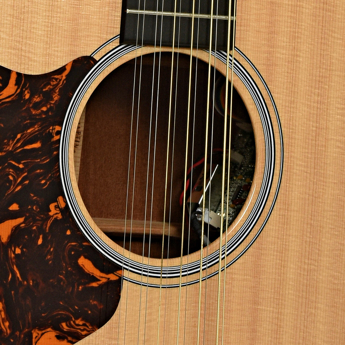 Soundhole of Martin GPC12PA4 12-String Acoustic-Electric Guitar LH  