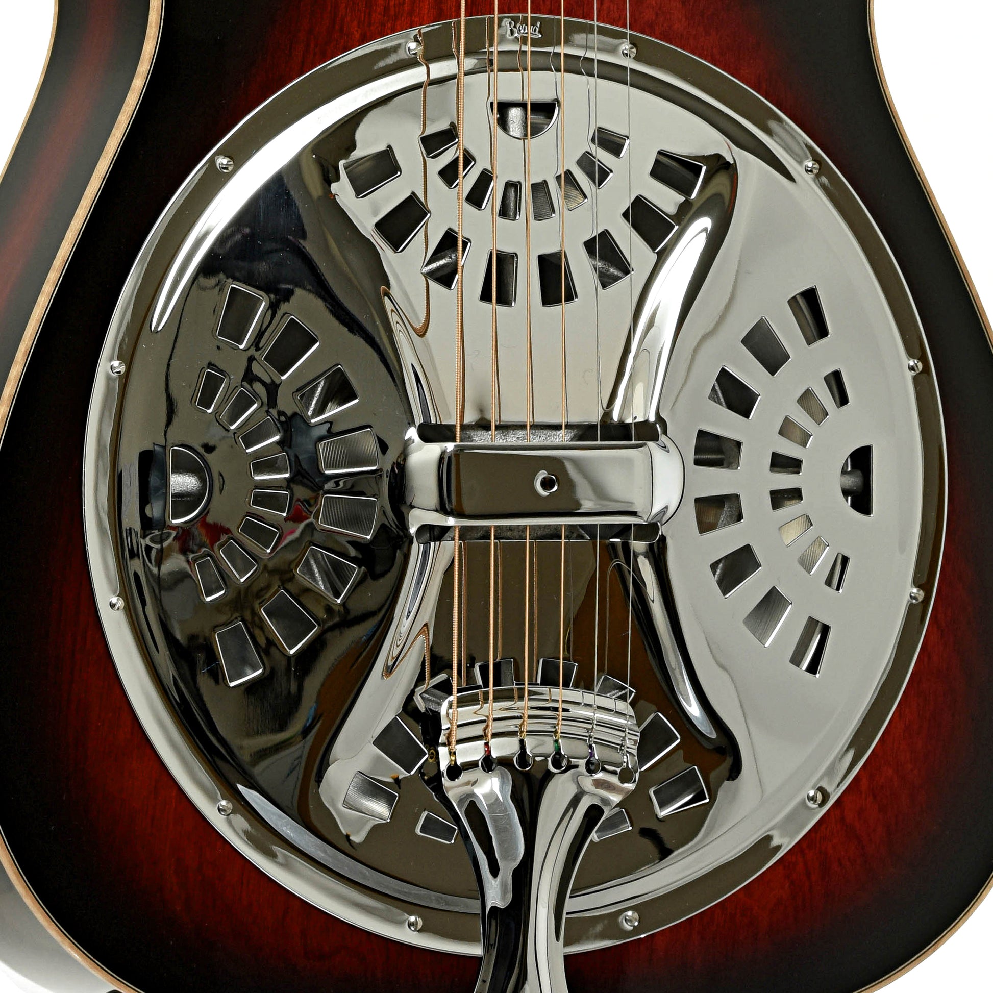 Coverplate of Beard "Mike Auldridge" MA-6 Squareneck Resonator Guitar Scarlet Sunburst