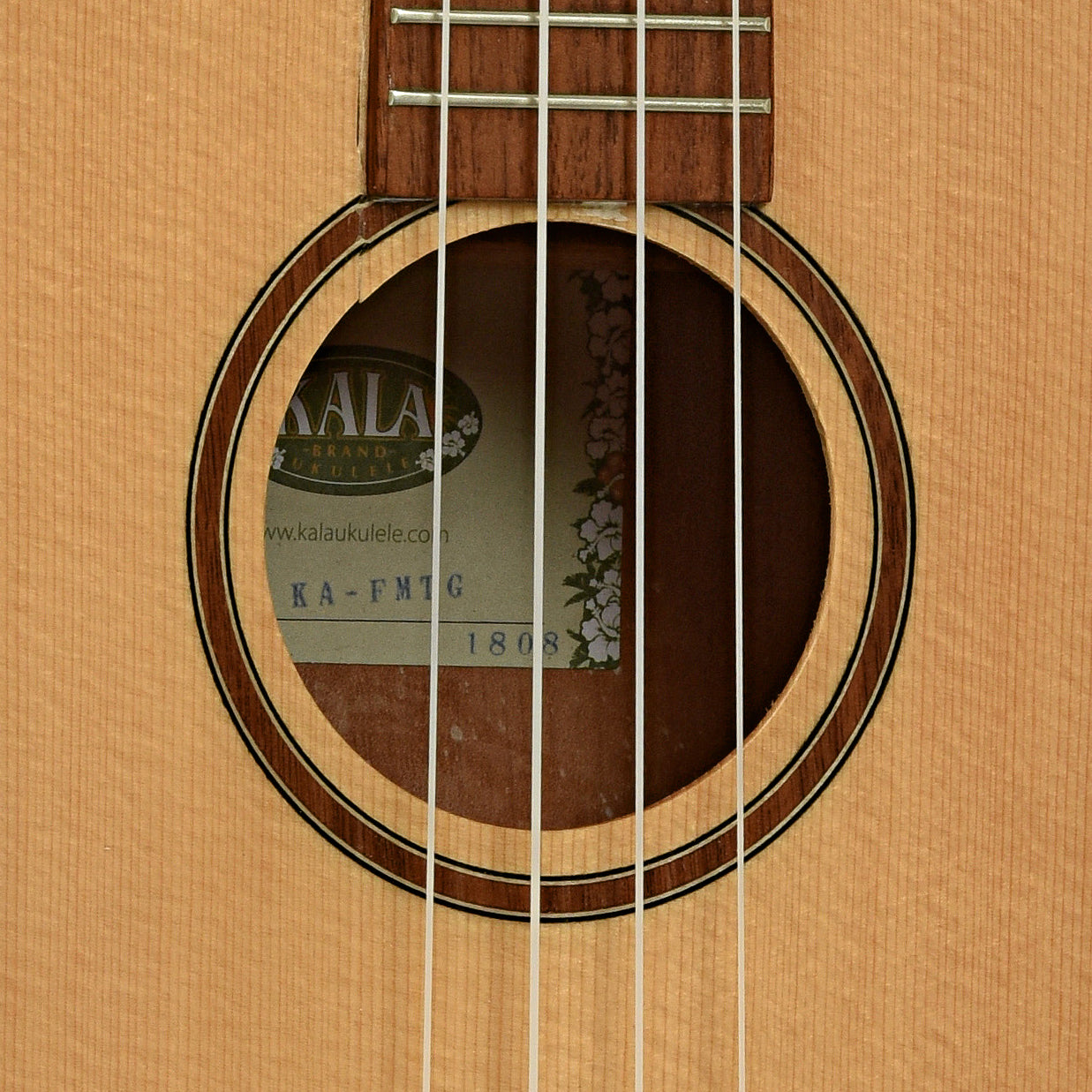 Soundhole of Kala KA-FMTG Tenor Ukulele 