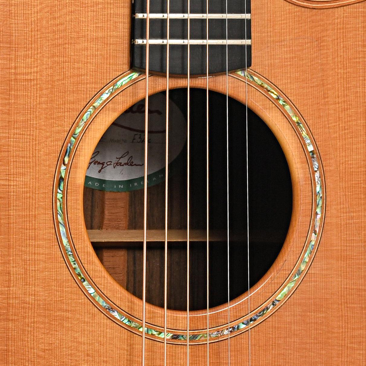 Sound hole of Lowden F32C Acoustic
