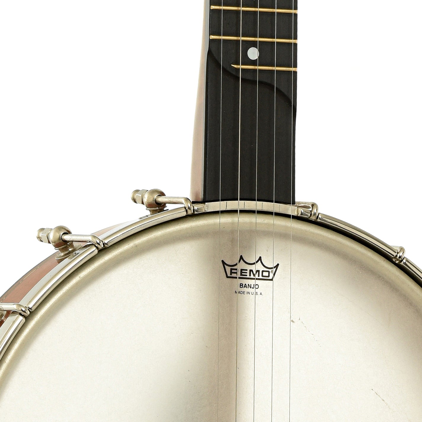 Front neck joint of Rickard Dobson 12" Custom Open Back Banjo