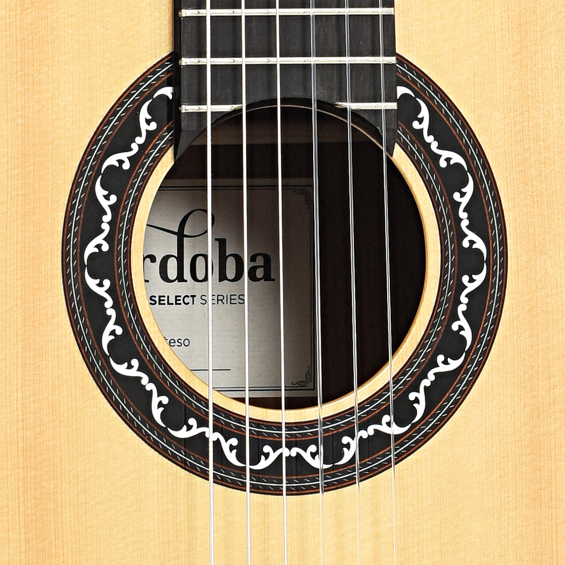 Sound hole of Cordoba Luthier Select Esteso Classical Guitar (2022)
