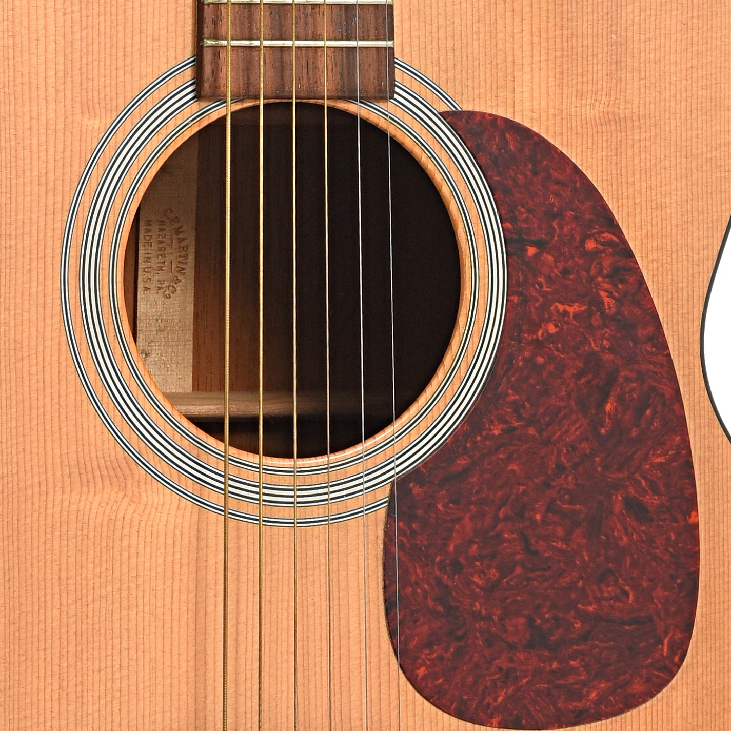 Soundhole and pickguard of Martin JC-1E Acoustic Guitar (1999)