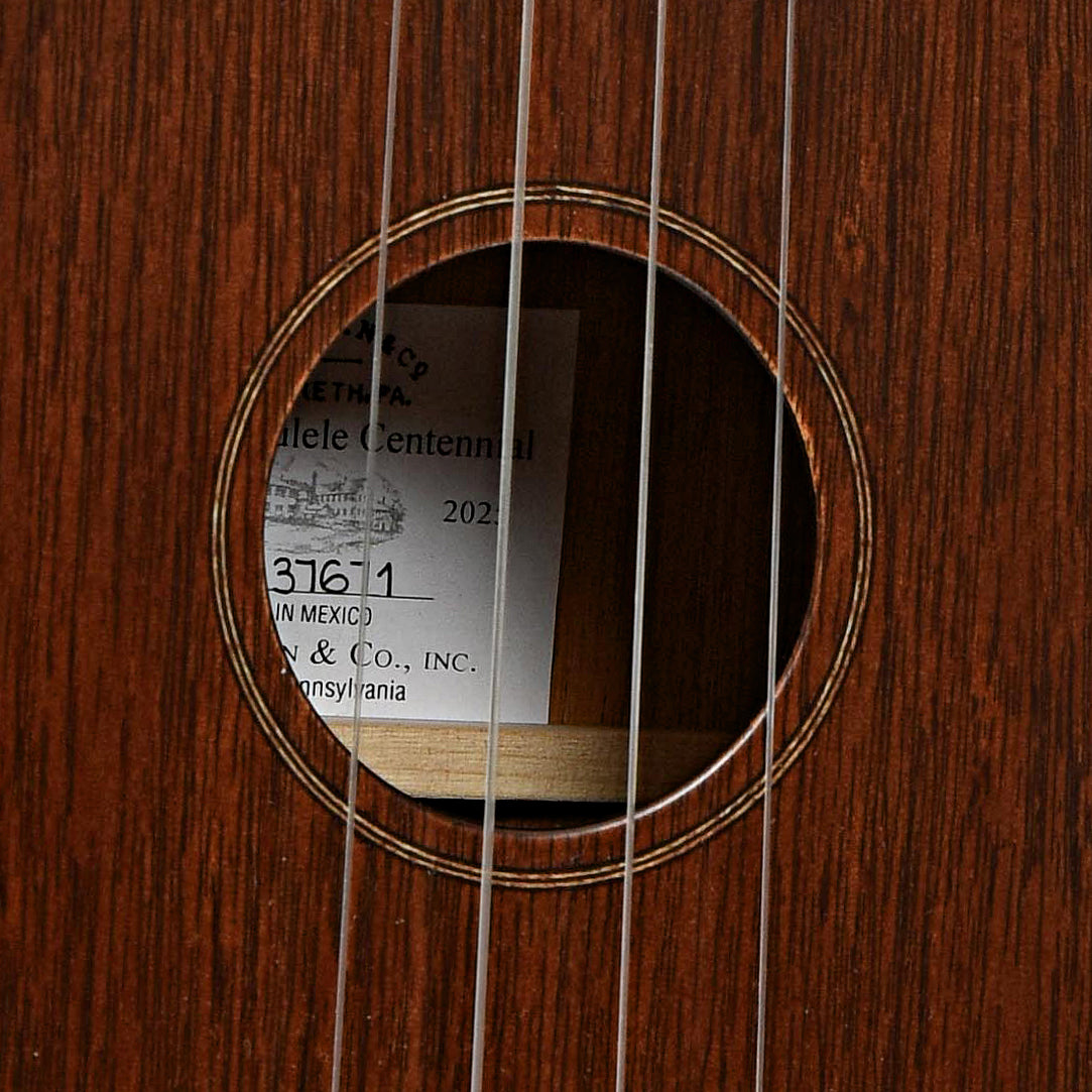Soundhole of Martin Centennial Concert Ukulele