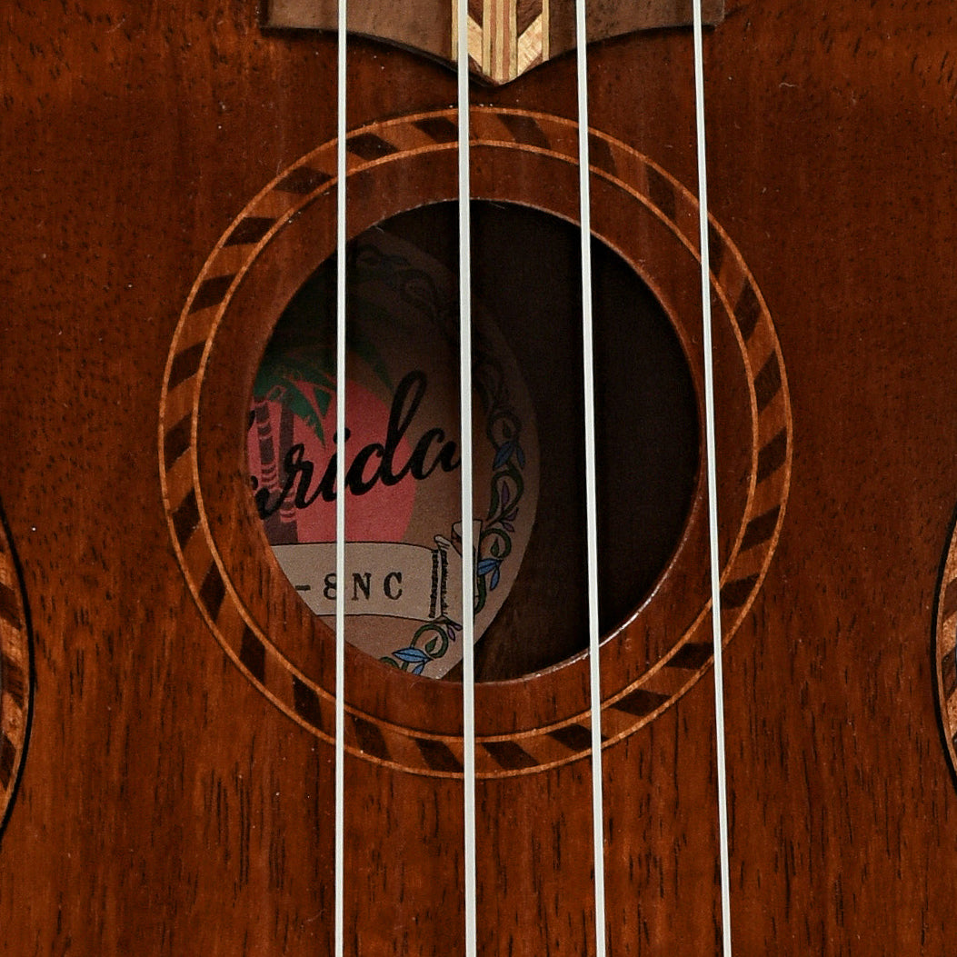 Soundhole of Farida Holiday Pack, Koa Soprano Ukulele