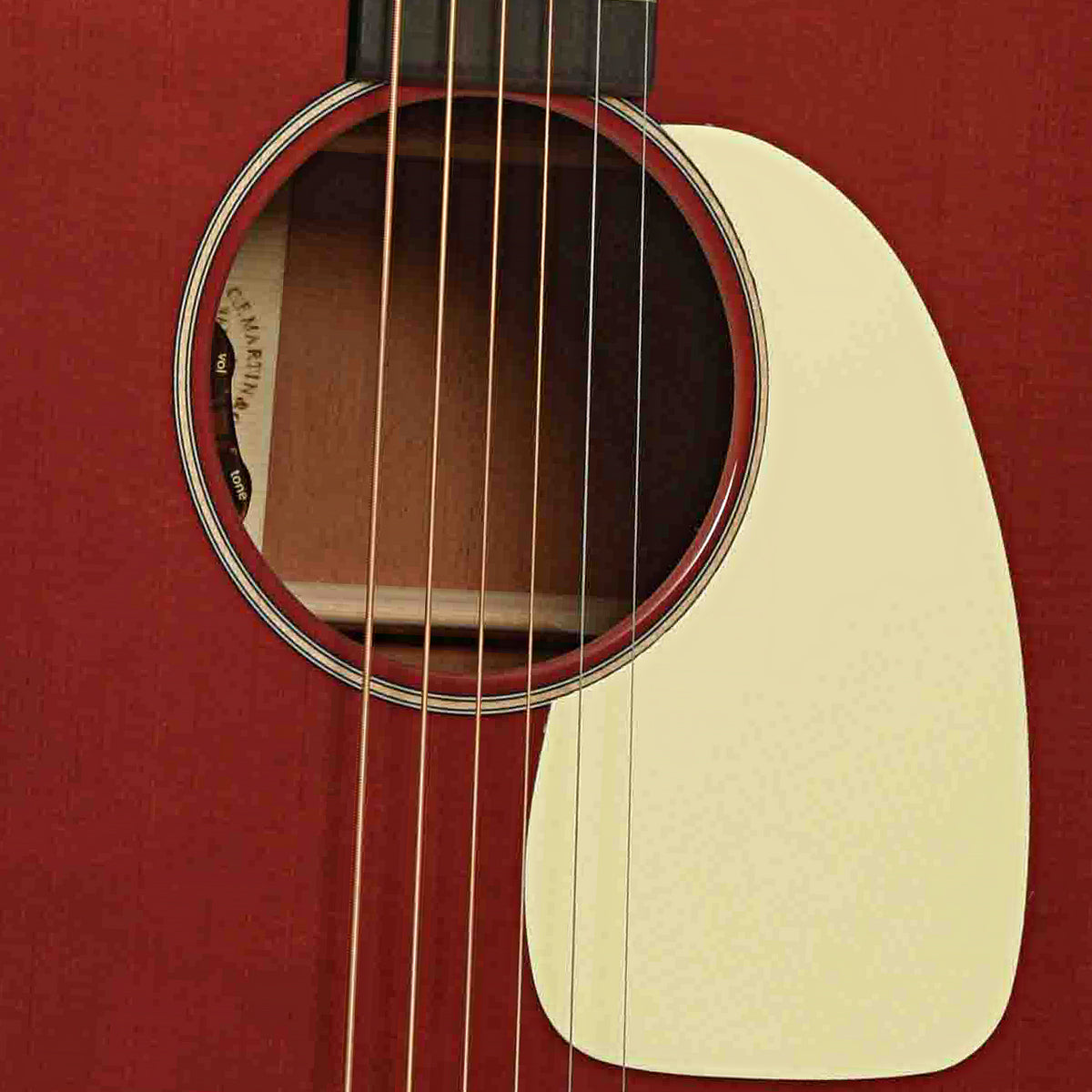 Soundhole of Martin DSS-16E Acoustic Guitar & Gigbag, Cherry Cola