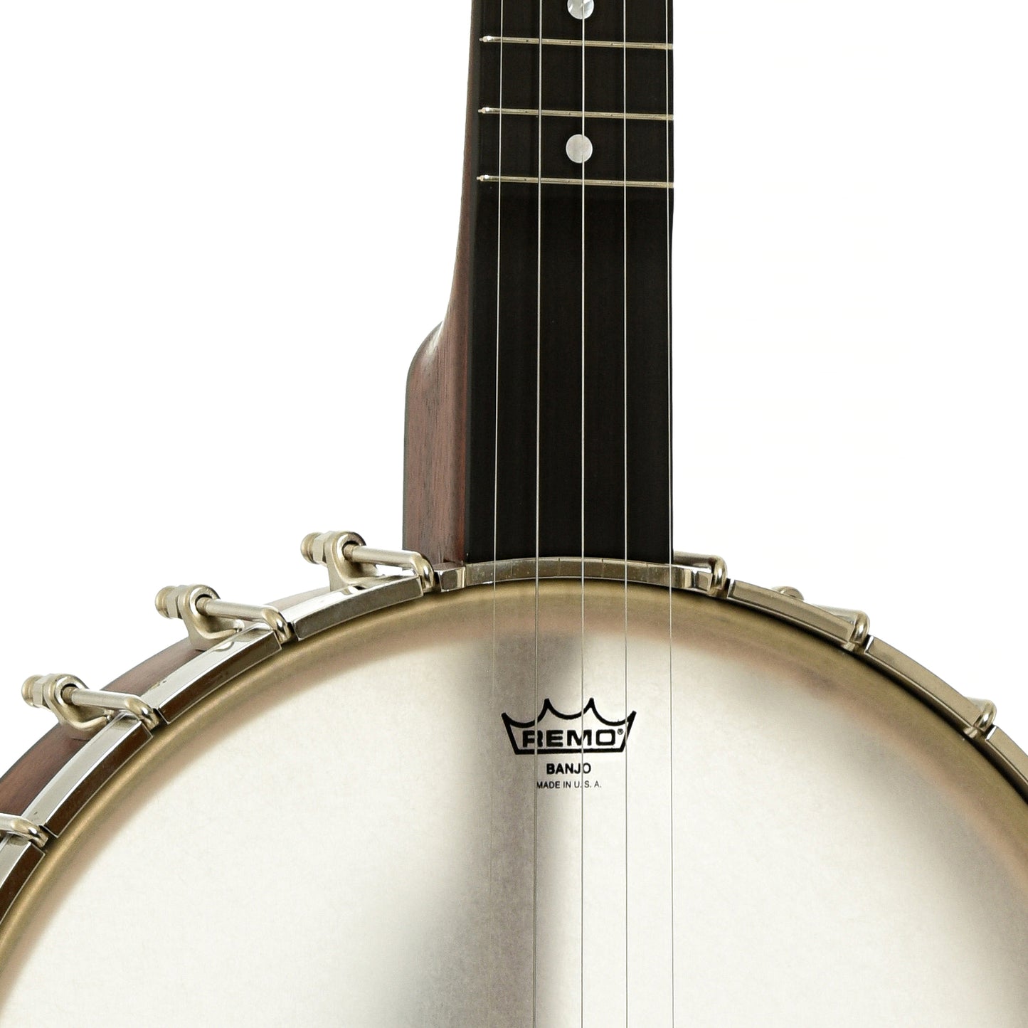 Front Neck joint of Bart Reiter Round Peak Open Back Banjo