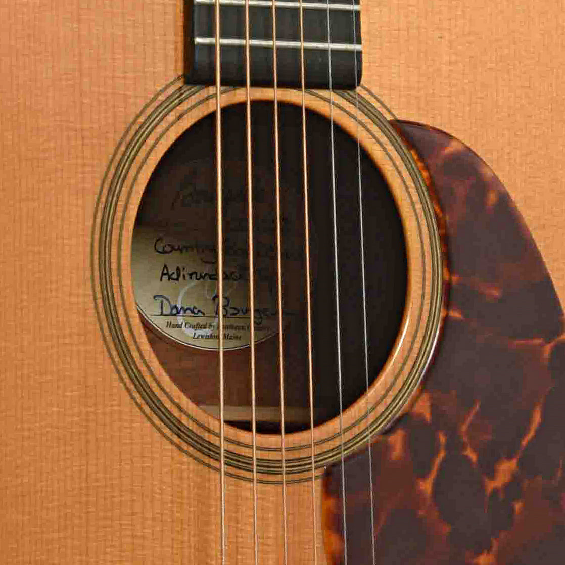 Soundhole of Bourgeois Country Boy Deluxe Acoustic Guitar