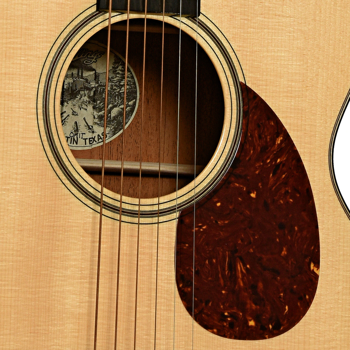 Soundhole of Collings OM1T Traditional Series Acoustic Guitar 