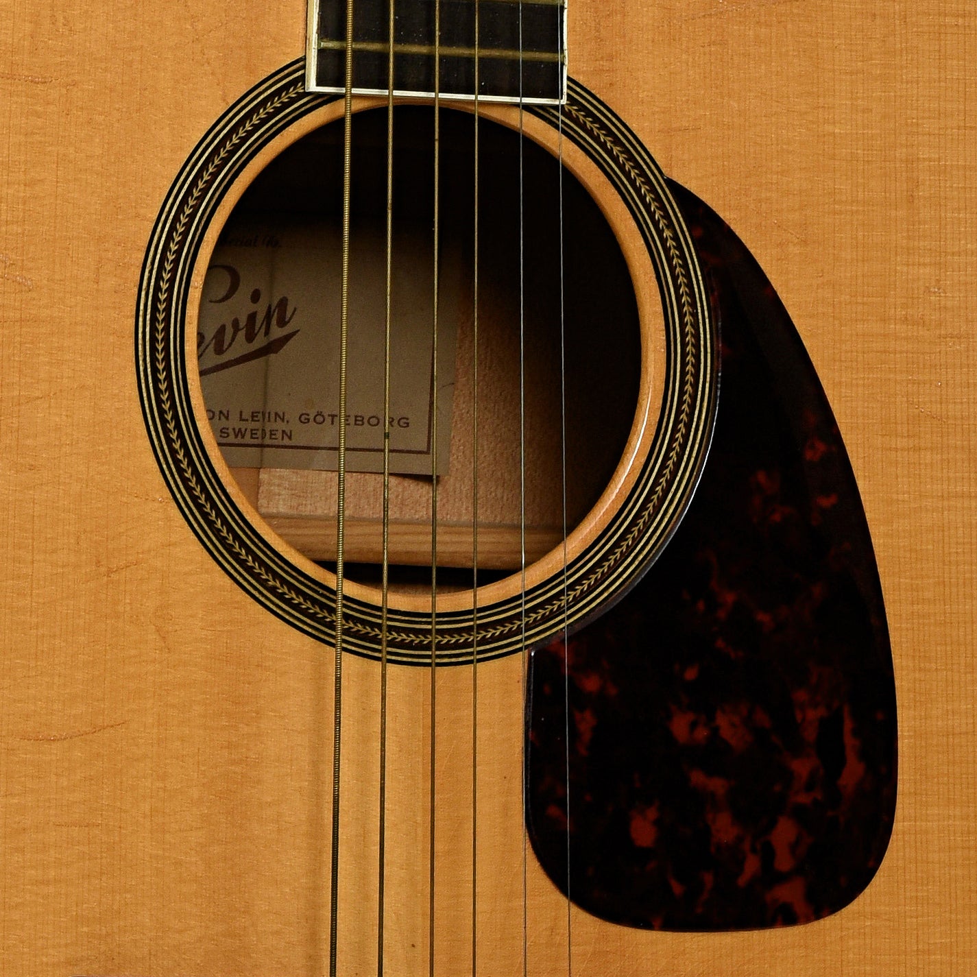 Soundhole of Levin LT-18 Goliath Acoustic Guitar