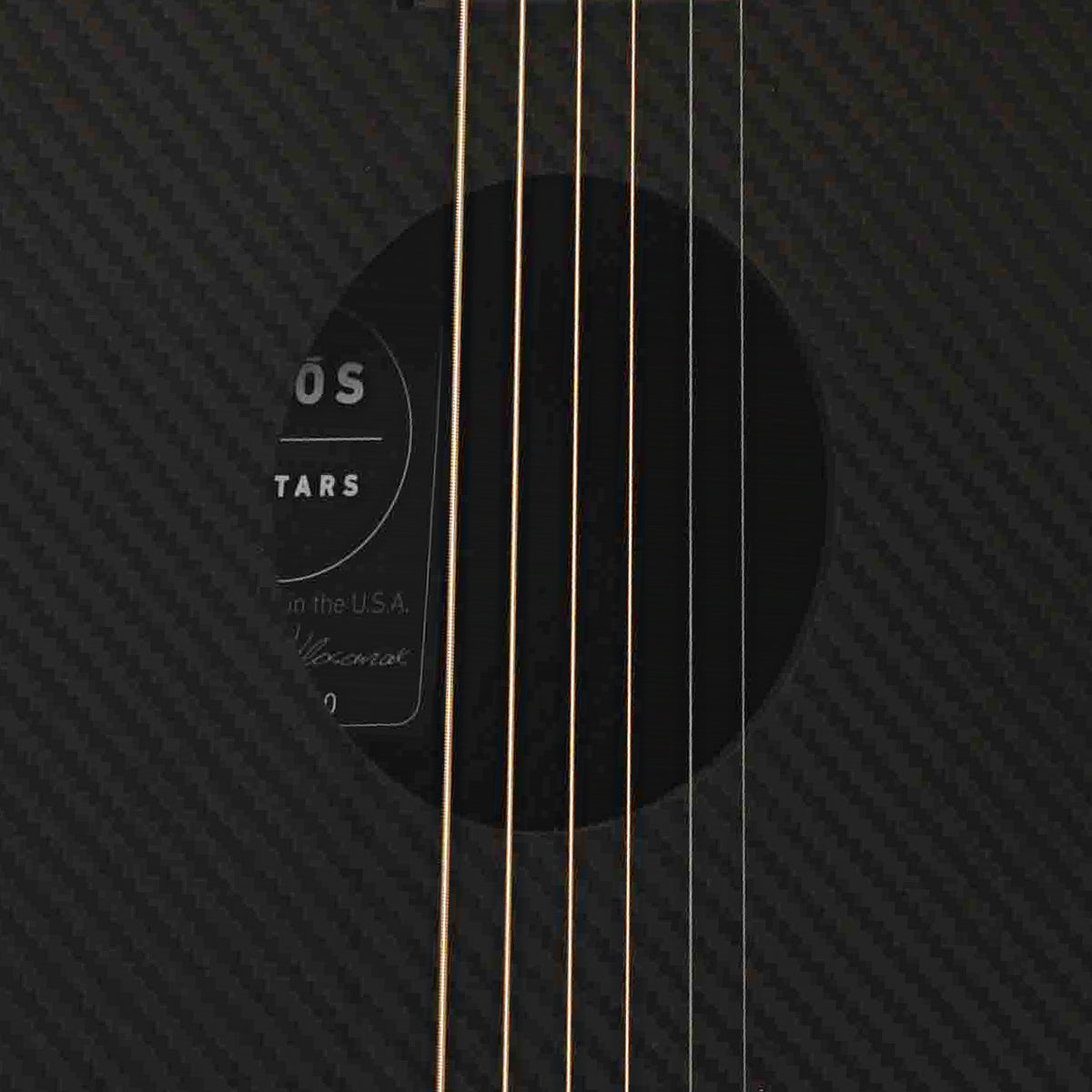 Soundhole of Klos Travel Acoustic-Electric Guitar