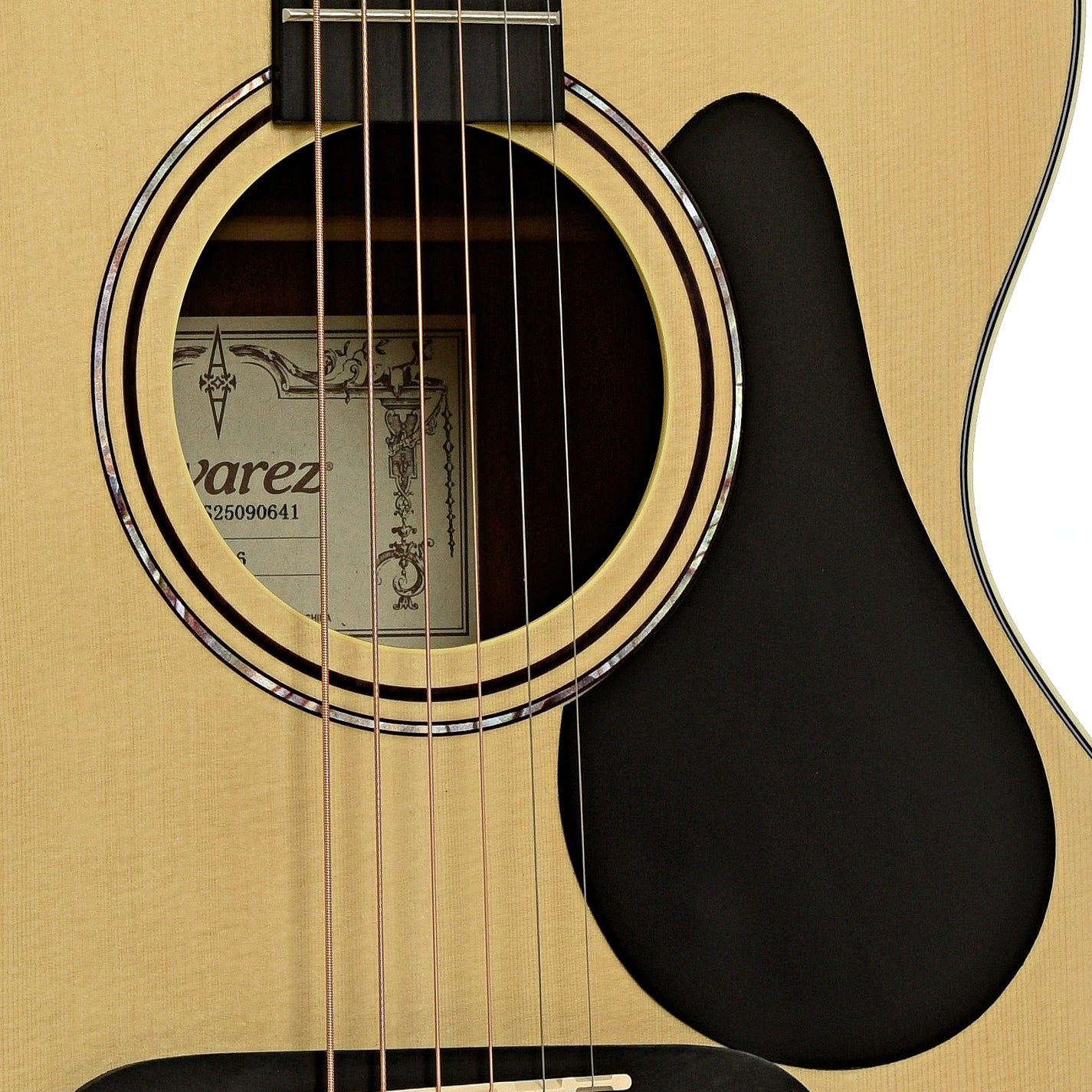 Soundhole of Alvarez Regent Series RF26 Folk/OM Acoustic Guitar