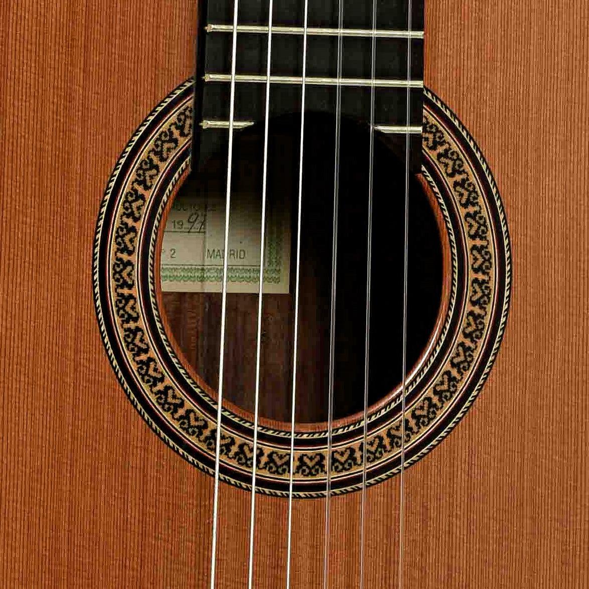 Soundhole of Conde Hermanos Felipe V No. 2 Classical Guitar