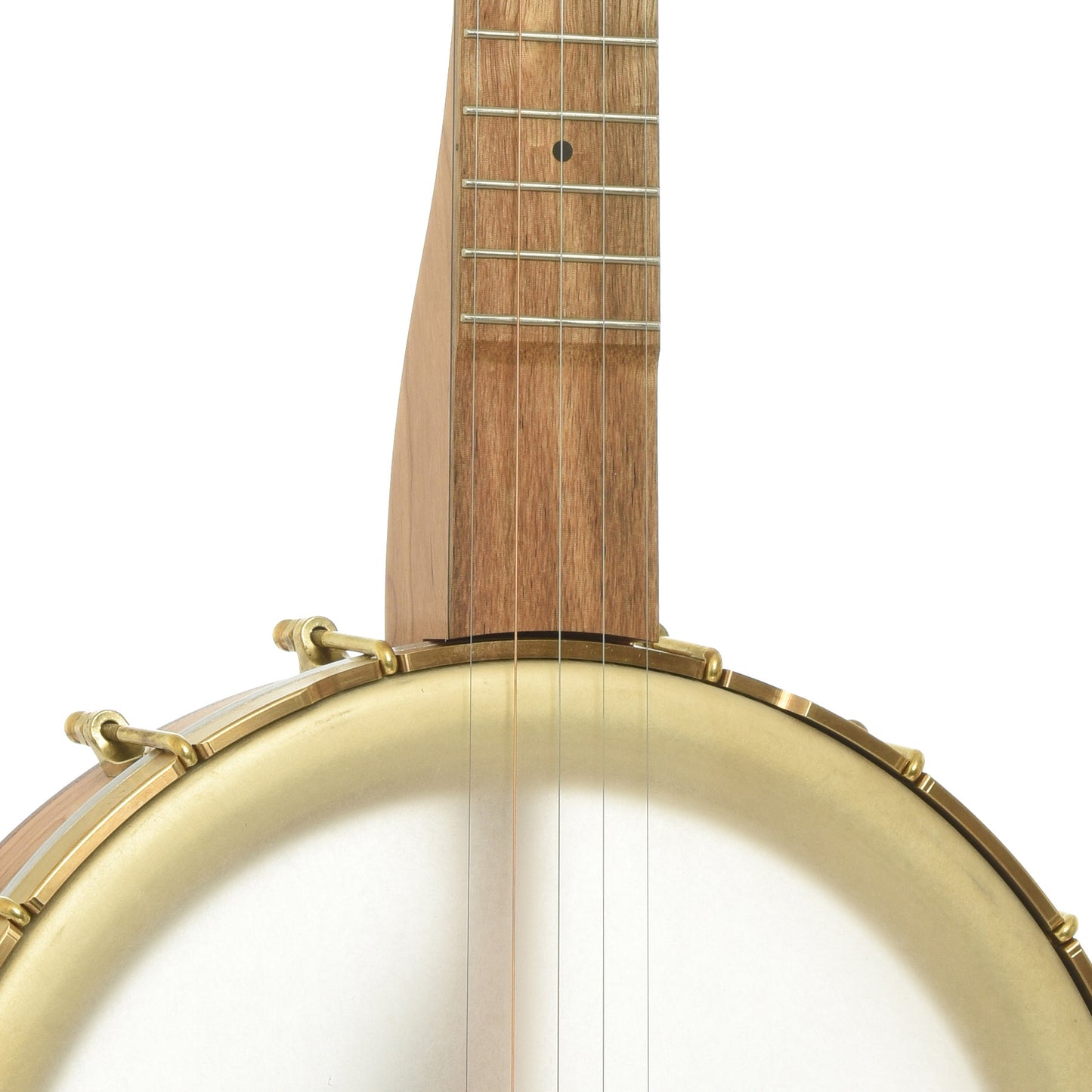 Front neck joint of Pisgah Appalachian 11in Short Scale Openback Banjo & Gigbag, Walnut