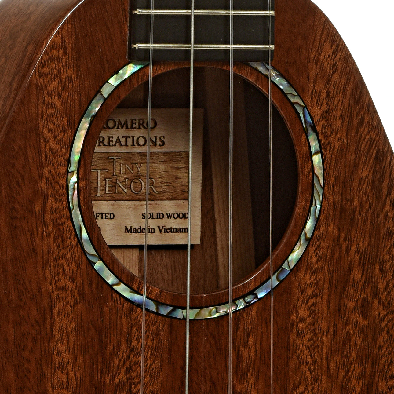 Soundhole of Romero Tiny Tenor Ukulele 