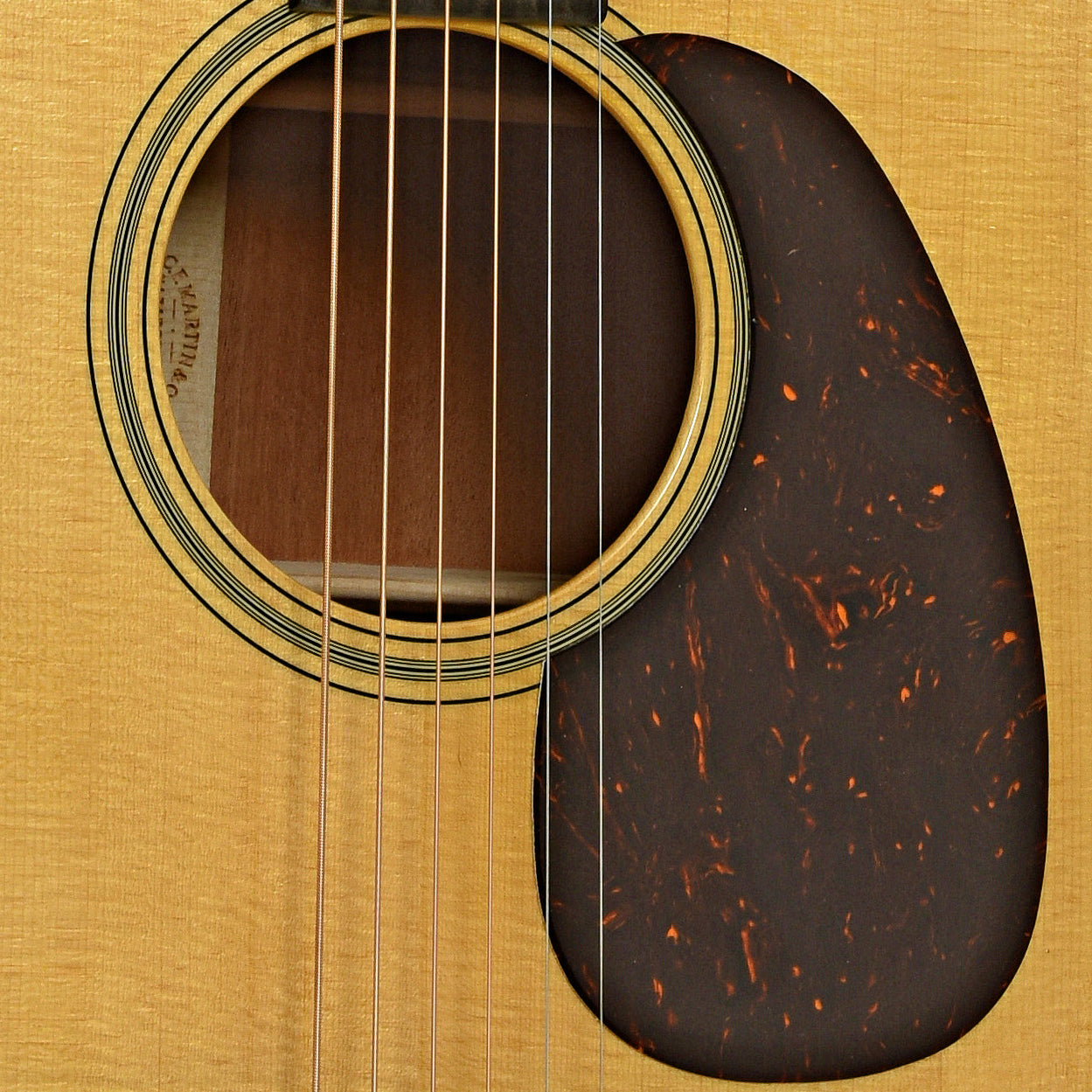 Soundhole of Martin D-18 Acoustic Guitar 