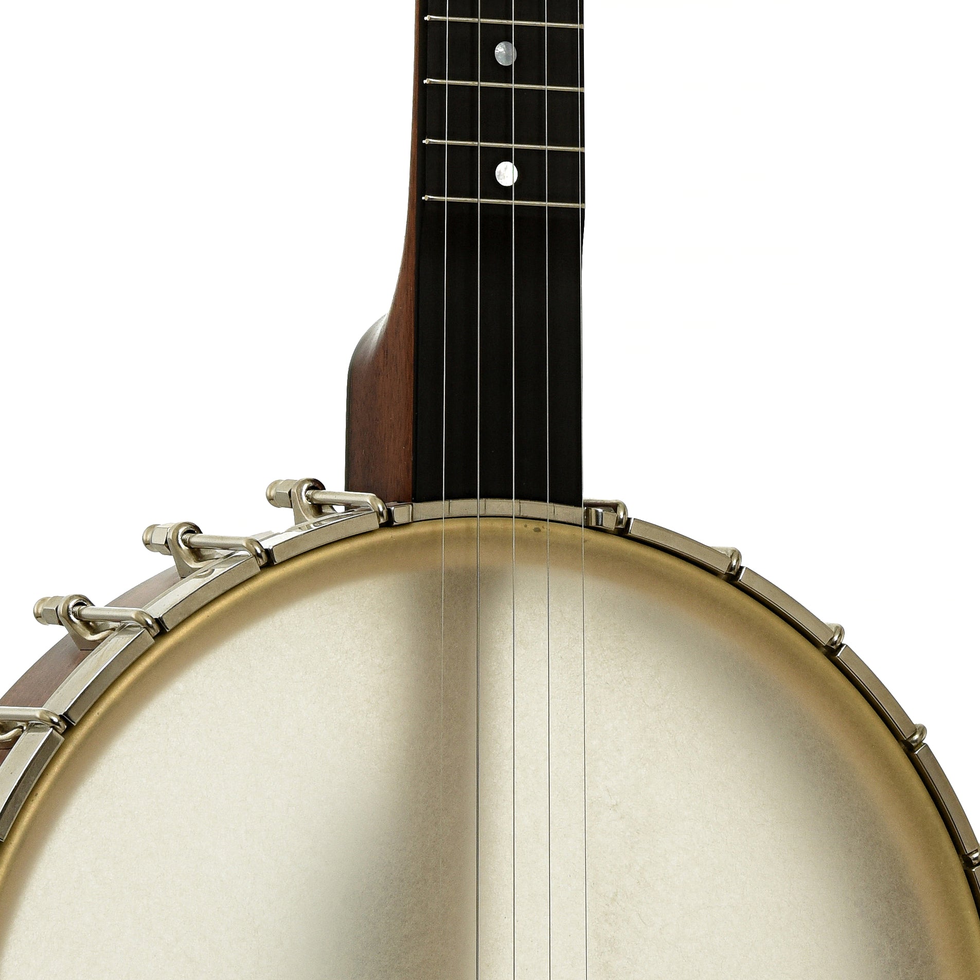 Front neck joint of Bart Reiter Round Peak 12" Open Back Banjo