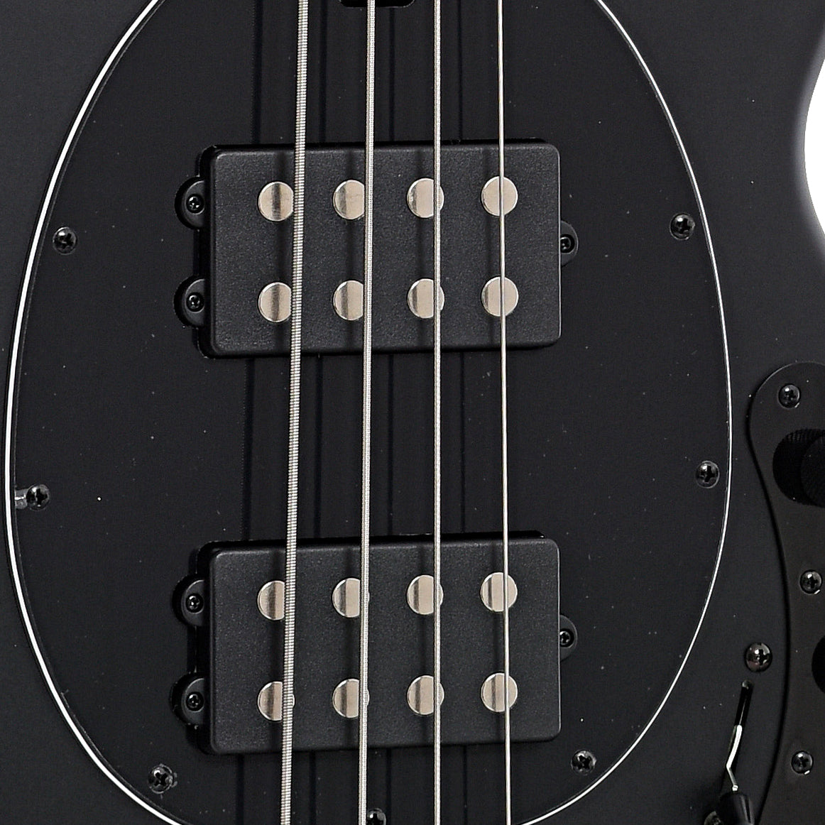 Pickups of Sterling by Music Man RAY4HH 4-String Bass, Stealth Black