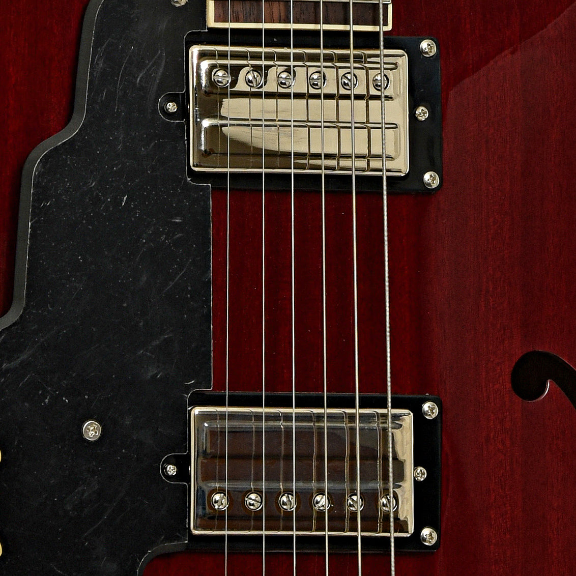 Pickups of Guild Starfire I Cherry Red Left Handed Semi-Hollow Body Electric Guitar